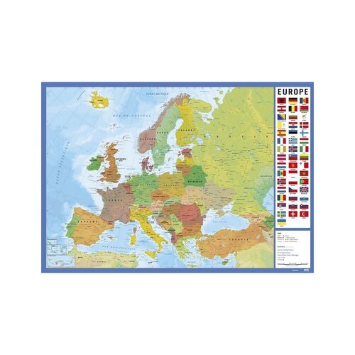 French Europe Map Desk mat