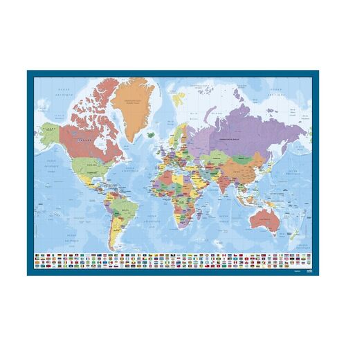 French World Map Desk mat