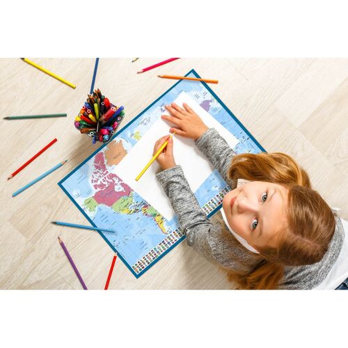 French World Map Desk mat