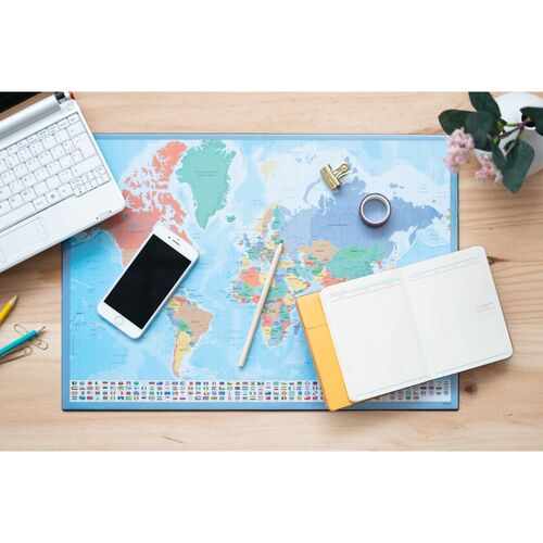 Italian World Map Desk mat