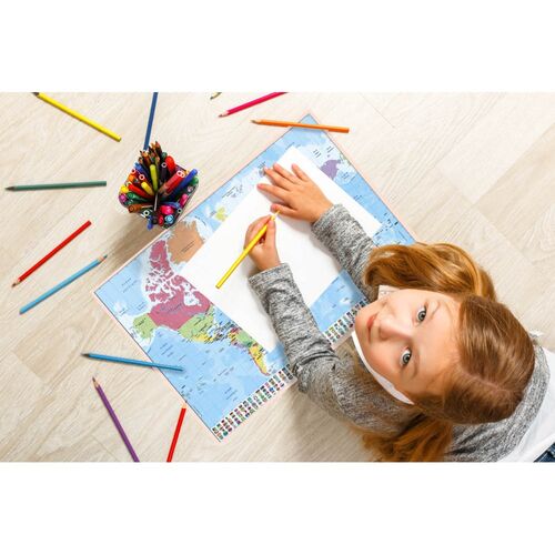 Spanish World Map Desk mat