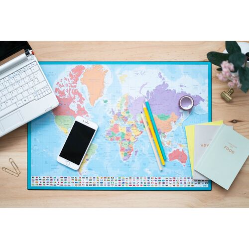 Spanish World Map Desk mat