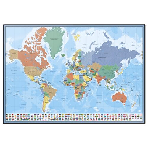 Spanish World Map Desk mat