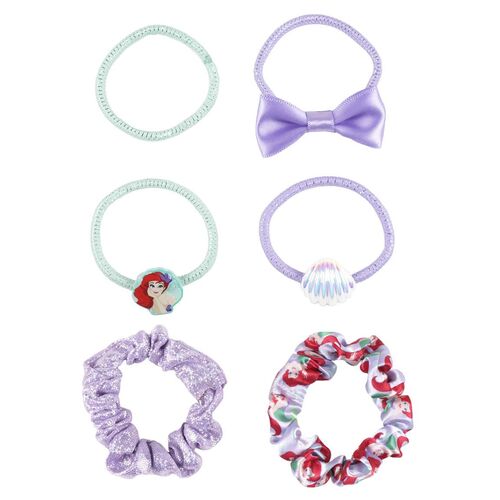 Disney The Little Mermaid pack 6 scrunchies