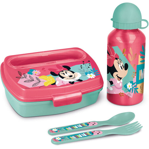 Disney Minnie Set Sandwich maker cutlery + aluminium bottle 400ml