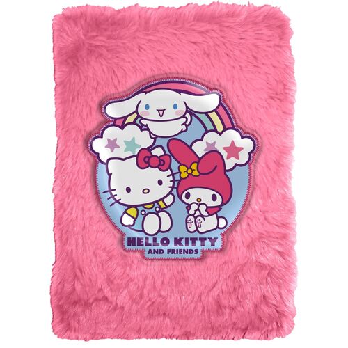 Hello Kitty and Friends A5 Plush notebook