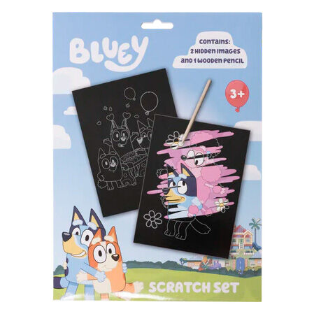 Bluey Scratch stationery set