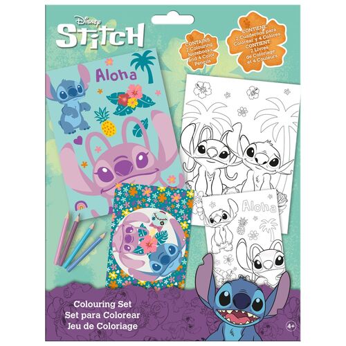 Disney Stitch colouring set