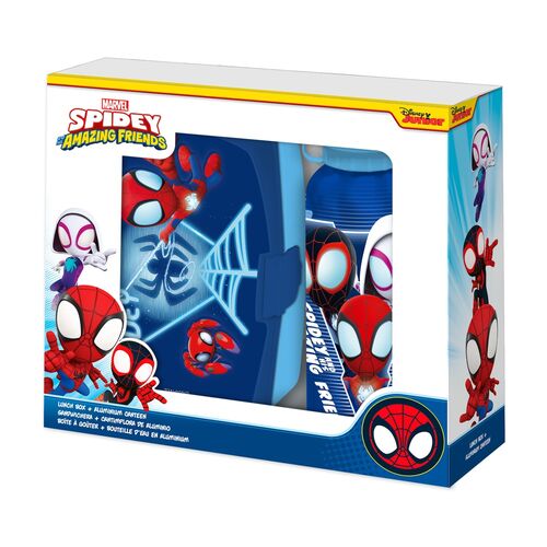 Marvel Spidey the Amazing Friends Aluminium bottle + lunch box