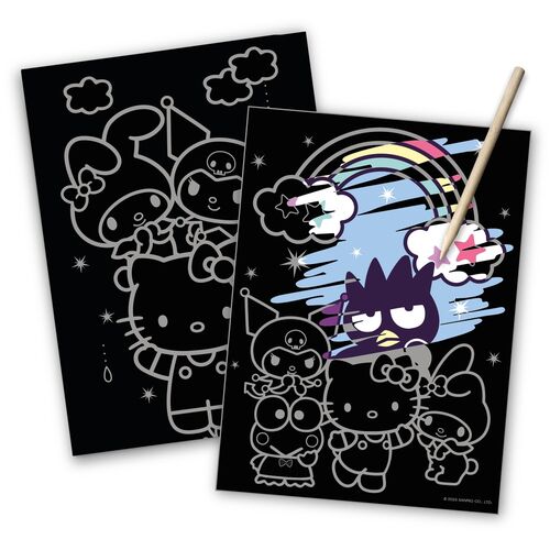 Set papeleria Scratch Art Hello Kitty and Friends