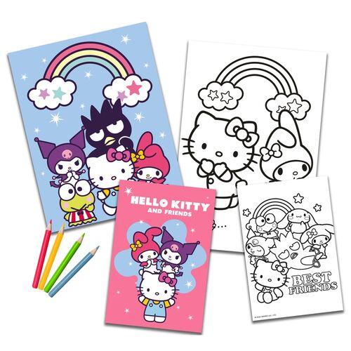 Hello Kitty and Friends colouring set