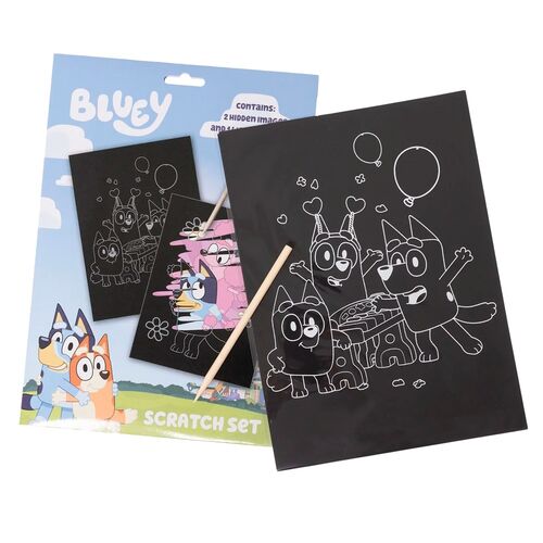 Bluey Scratch stationery set