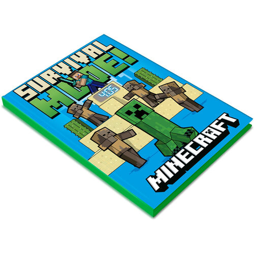 Minecraft Notebook with led clock