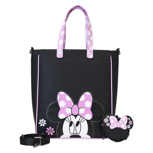 Loungefly Disney Minnie Floral Rock the Dots tote bag with coin bag