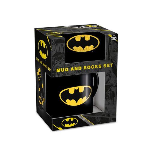 DC Comics Batman Logo mug and socks set