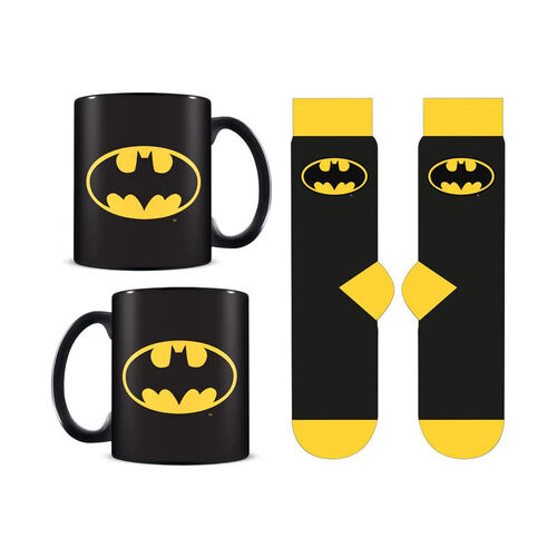 DC Comics Batman Logo mug and socks set