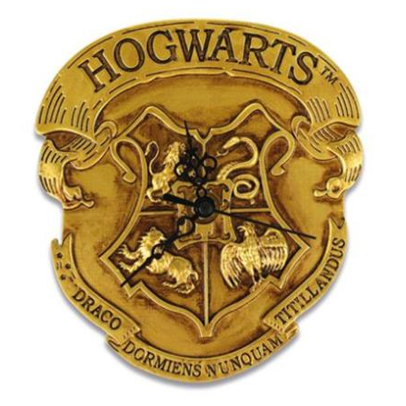 Harry Potter Hogwarts shield clock