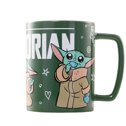 Star Wars Mandalorian Grogu Mug with teddy bear cover 440ml