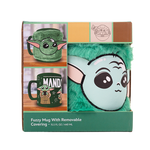 Star Wars Mandalorian Grogu Mug with teddy bear cover 440ml