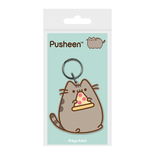 Pusheen Pizza keychain