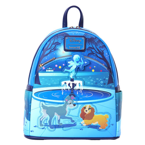 Mochila 70th Anniversary La Dama y el Vagabundo Disney Loungefly 26cm