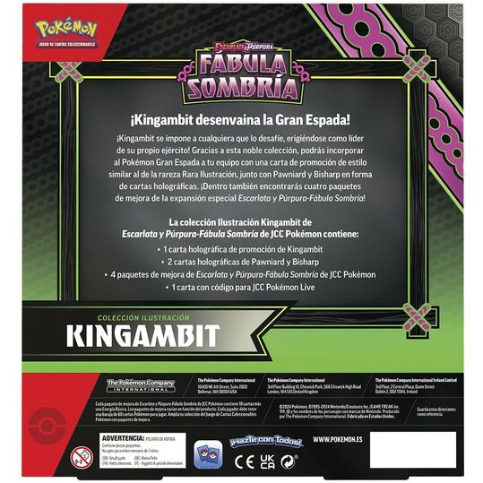 Spanish Pokemon Fabula Sombria Kingambit collectible card game box