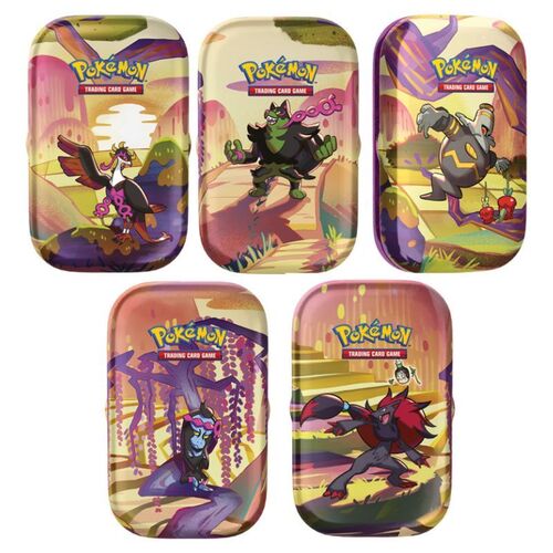 English Pokemon Shroueded Fable collectible card game assorted mini tin