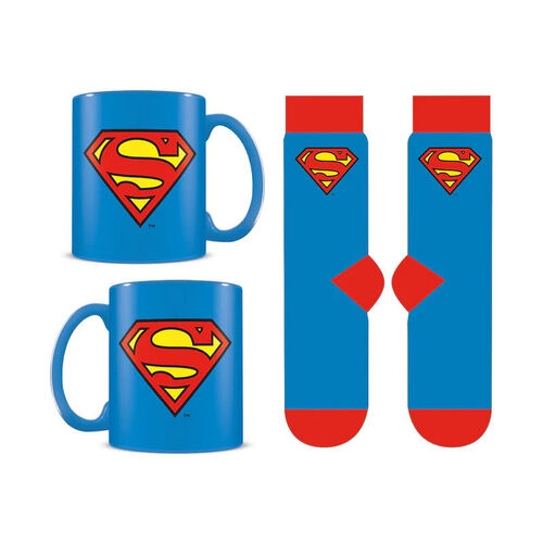 DC Comics Superman Logo Mug and Socks set