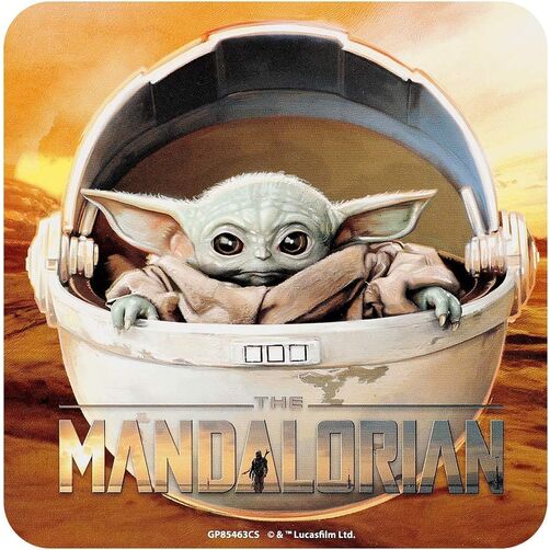 Star Wars Mandalorian Yoda the Child Mug + coaster and keychain set