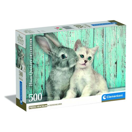 Puzzle Cat & Bunny High Quality 500pzs