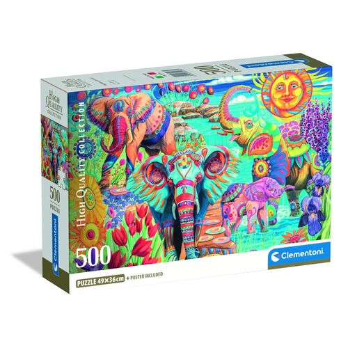 High Quality Elephants’ Carnival puzzle 500pcs