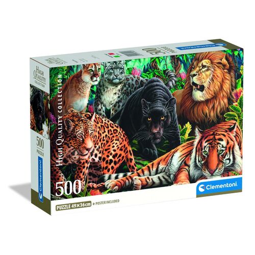 High Quality Wild Cats puzzle 500pcs