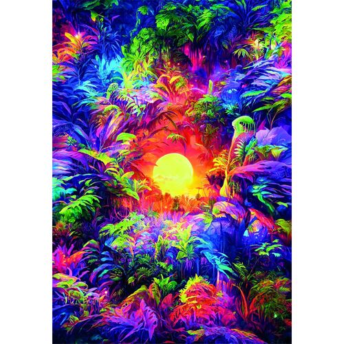 Color Boom Psychedelic Jungle Sunrise puzzle 500pcs