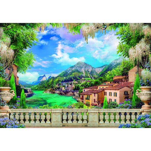 High Quality Lush Terrace On Lake puzzle 3000pcs