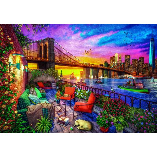 High Quality Manhattan Balcony Sunset puzzle 3000pcs