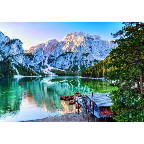 High Quality Emerald Lake Braies puzzle 1000pcs