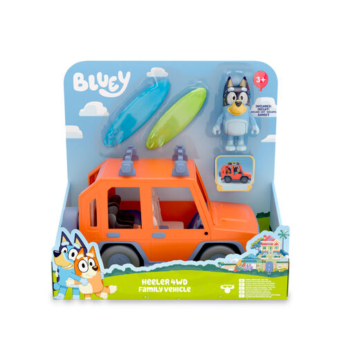 Coche familiar + figura Bandit Bluey