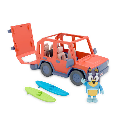 Coche familiar + figura Bandit Bluey