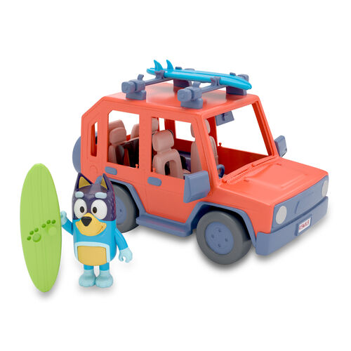 Coche familiar + figura Bandit Bluey