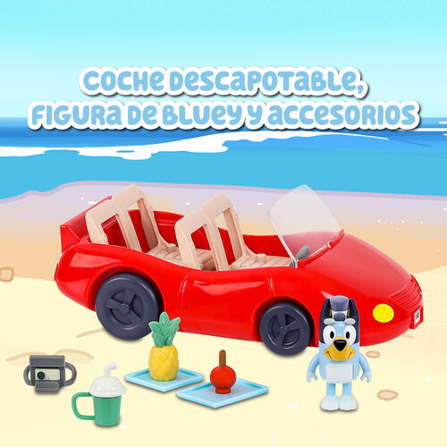 Coche descapotable + figura Bandit Bluey