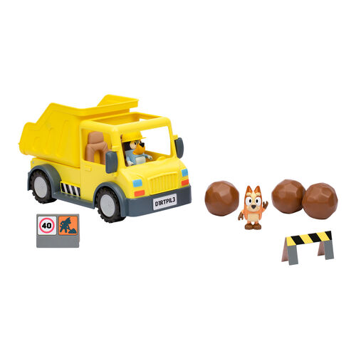 Camion Volquete + figuras Bluey