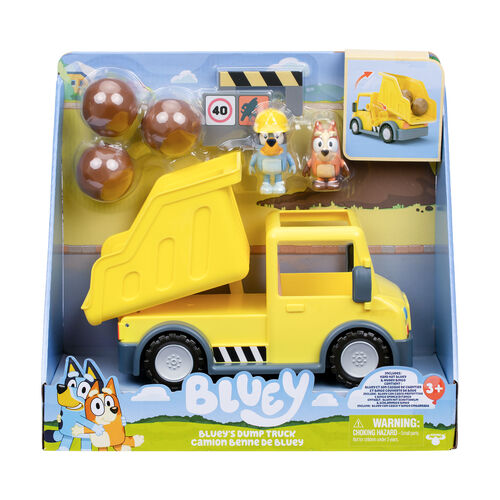 Camion Volquete + figuras Bluey