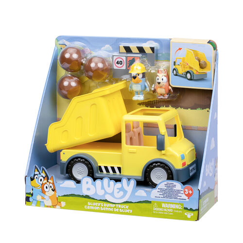 Camion Volquete + figuras Bluey