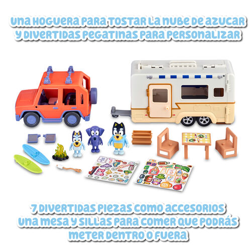 Set Coche familiar + Caravana Bluey