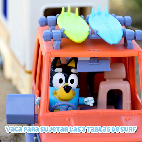 Set Coche familiar + Caravana Bluey