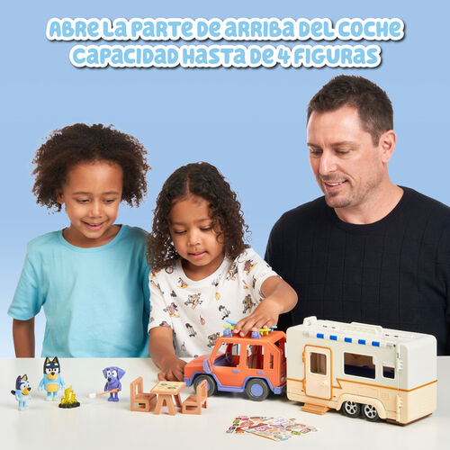 Set Coche familiar + Caravana Bluey