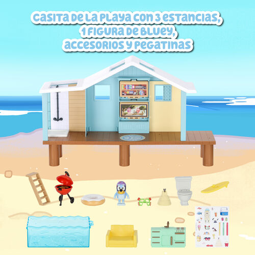 Cabaña en la Playa + figura Bluey