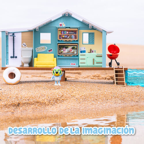 Cabaña en la Playa + figura Bluey