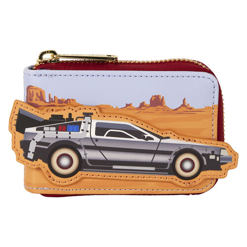 Tarjetero 40th Anniversary Delorean Accordion Regreso al Futuro Loungefly