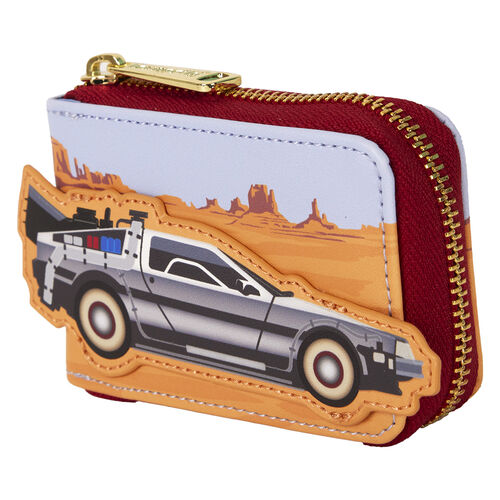 Tarjetero 40th Anniversary Delorean Accordion Regreso al Futuro Loungefly